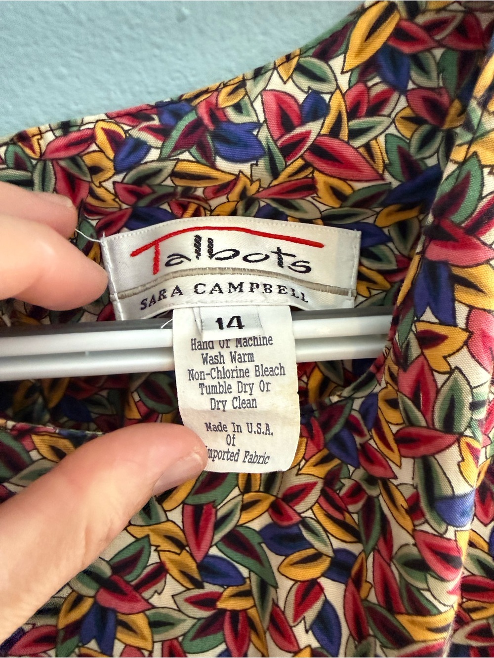 Talbots Sleeveless Midi Dress in Navy, Yellow & Red Floral - Picture 7 of 8